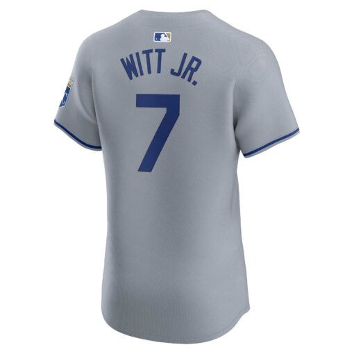 Men's Kansas City Royals Bobby Witt Jr. Gray Road Elite Player Jersey - Image 3