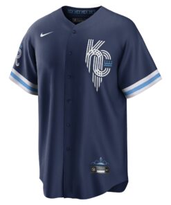 Alternative view of Men's Kansas City Royals Bobby Witt Jr. Navy City Connect Player Jersey