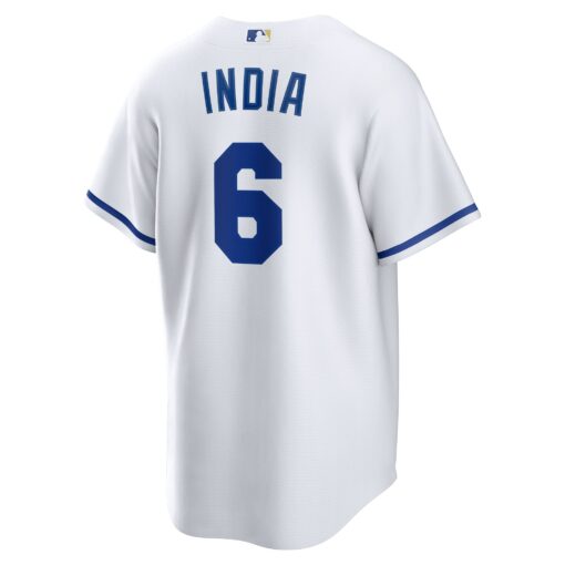Men's Kansas City Royals Jonathan India White Home Player Jersey - Image 3