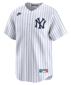Alternative view of Men's New York Yankees Babe Ruth White Throwback Cooperstown Collection Limited Jersey