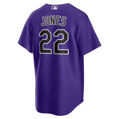 Nolan Jones 22 Colorado Rockies Alternate Men Jersey - Purple - Image 3