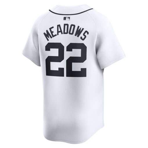 Parker Meadows 22 Detroit Tigers Home Limited Player Men Jersey - White - Image 3