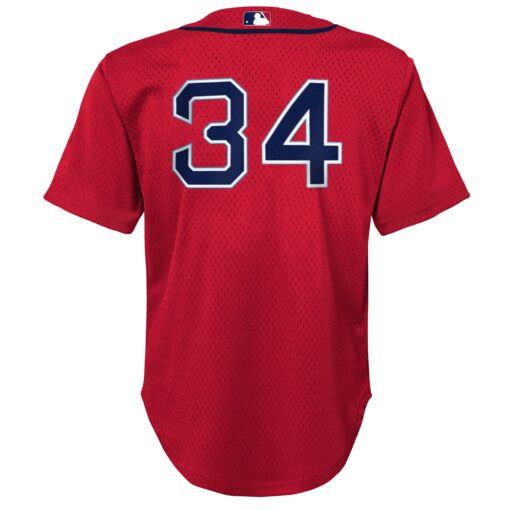 Preschool Boston Red Sox David Ortiz Mitchell & Ness Red Cooperstown Collection Mesh Batting Practice Jersey - Image 3