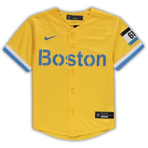 Preschool Boston Red Sox Gold MLB City Connect Team Jersey - Image 2