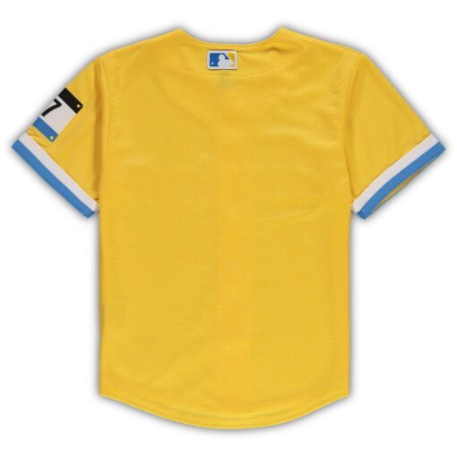 Preschool Boston Red Sox Gold MLB City Connect Team Jersey - Image 3