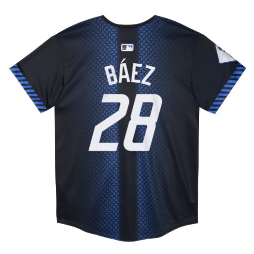 Preschool Detroit Tigers Javier Baez Navy 2024 City Connect Limited Jersey - Image 3