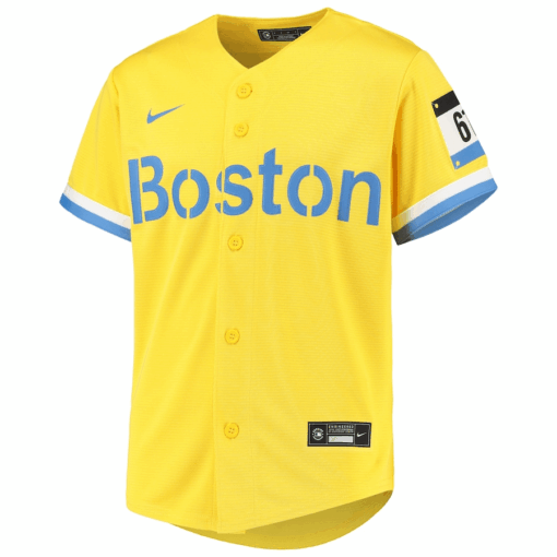 Rafael Devers 11 Boston Red Sox Youth City Connect Jersey - Gold - Image 2
