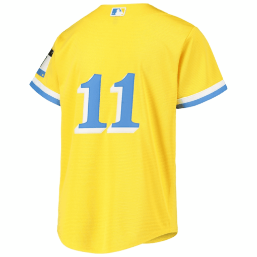 Rafael Devers 11 Boston Red Sox Youth City Connect Jersey - Gold - Image 3