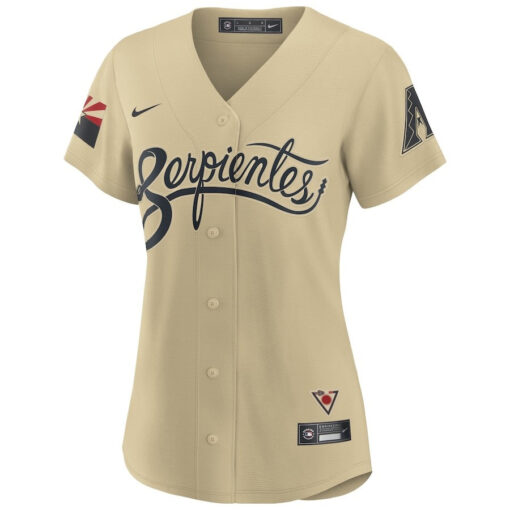 Randy Johnson 51 Arizona Diamondbacks Women's City Connect Player Jersey - Sand - Image 2