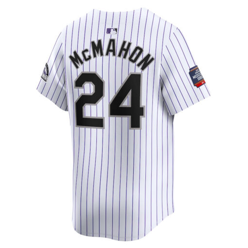 Ryan McMahon 24 Colorado Rockies 2024 MLB World Tour Mexico City Series Home Limited Jersey - White - Image 3
