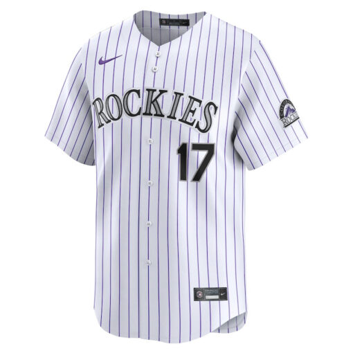 Todd Helton 17 Colorado Rockies Home Limited Player Men Jersey - White - Image 2