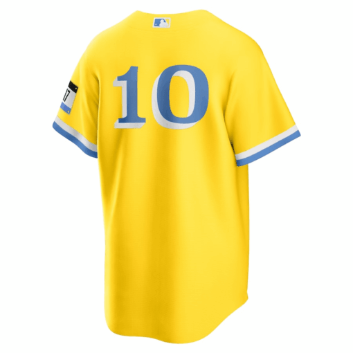 Trevor Story 10 Boston Red Sox City Connect Jersey - Gold/Light Blue - Image 3