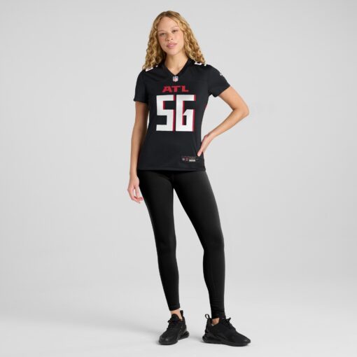 Women's Atlanta Falcons Keith Brooking Black Game Retired Player Jersey - Image 3