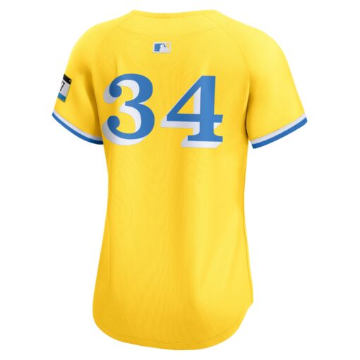 Women's Boston Red Sox David Ortiz Gold City Connect Retired Player Jersey - Image 3