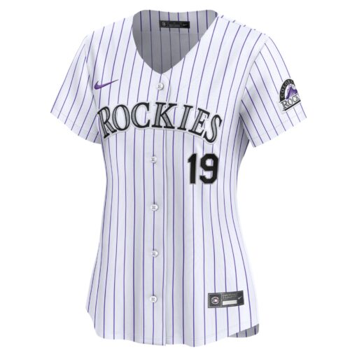 Women's Colorado Rockies Charlie Blackmon White Home Limited Player Jersey - Image 2