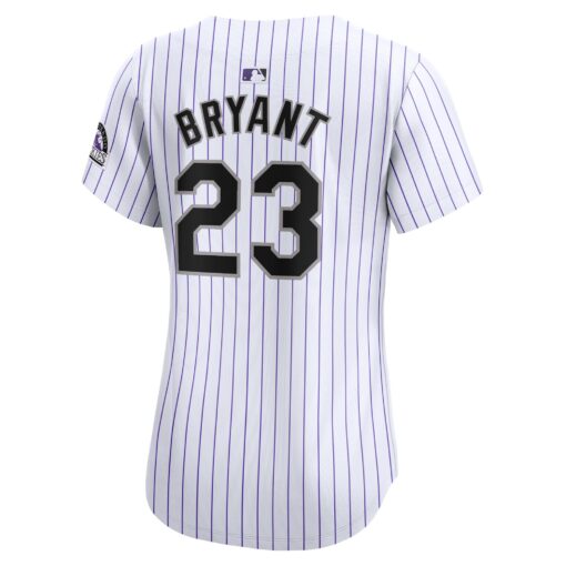 Women's Colorado Rockies Kris Bryant White Home Limited Player Jersey - Image 3
