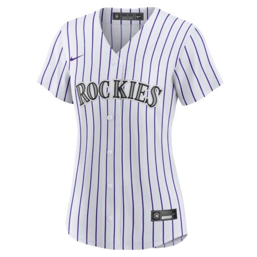 Women's Colorado Rockies Kris Bryant White/Purple Player Jersey - Image 2