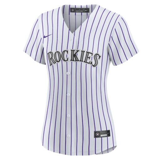 Women's Colorado Rockies White #1 Mom Home Jersey - Image 2