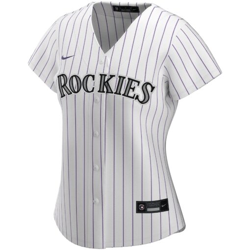 Women's Colorado Rockies White Home Custom Jersey - Image 2