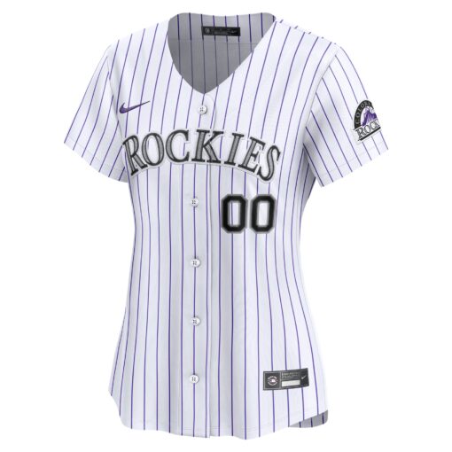 Women's Colorado Rockies White Home Limited Custom Jersey - Image 2