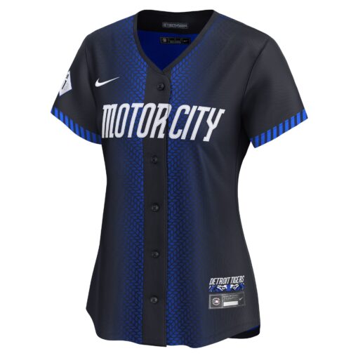 Women's Detroit Tigers Javier Baez Navy 2024 City Connect Limited Jersey - Image 2