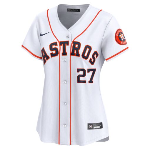 Women's Houston Astros Jose Altuve White Home Limited Player Jersey - Image 2