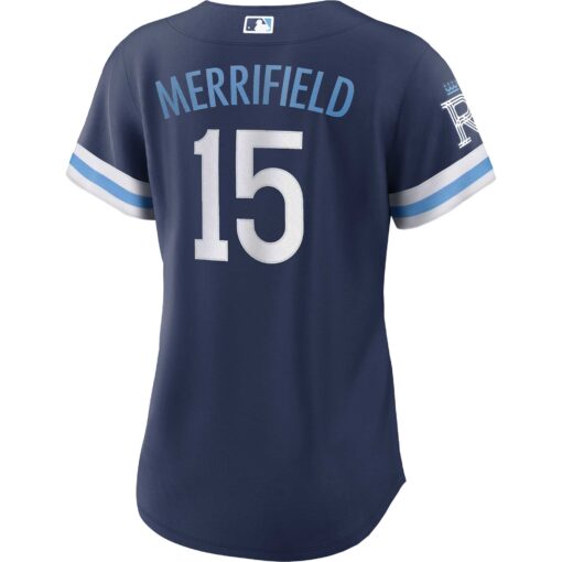 Women's Kansas City Royals Whit Merrifield Navy City Connect Player Jersey - Image 3