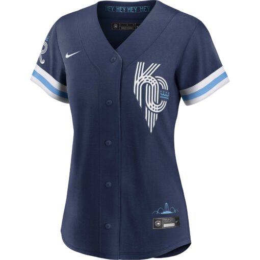 Women's Kansas City Royals Whit Merrifield Navy City Connect Player Jersey - Image 2