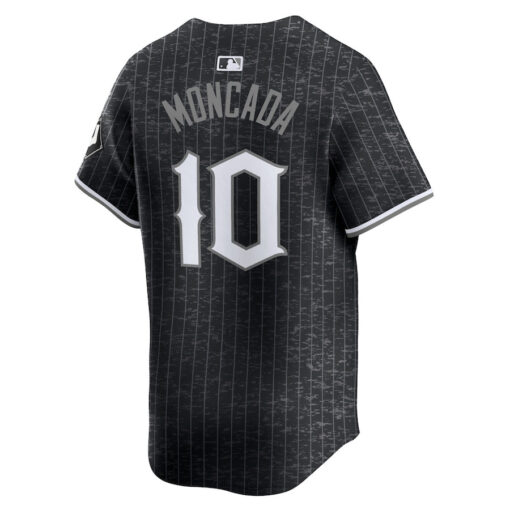 YoÃ¡n Moncada 10 Chicago White Sox City Connect Retired Men Jersey - Black - Image 3