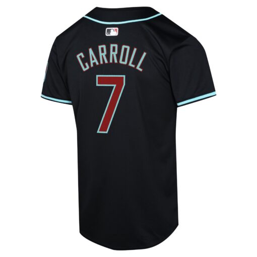 Youth Arizona Diamondbacks Corbin Carroll Black Alternate Limited Player Jersey - Image 3