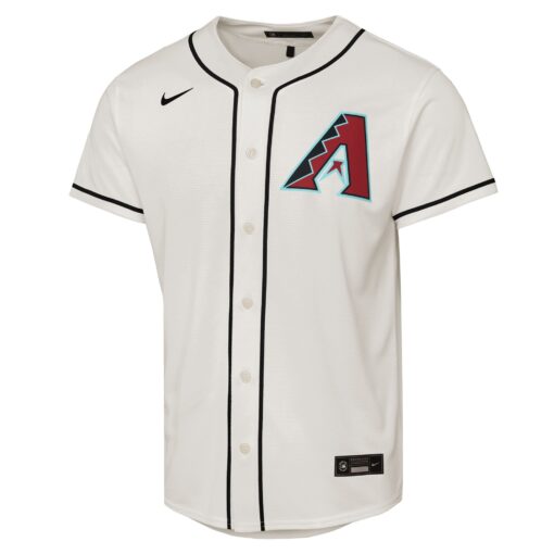 Youth Arizona Diamondbacks Corbin Carroll Cream Home Player Jersey - Image 2