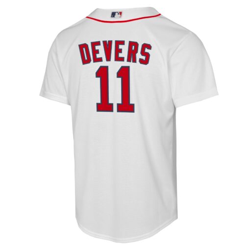 Youth Boston Red Sox Rafael Devers White Home Player Jersey - Image 3
