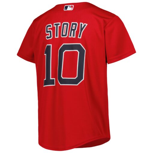 Youth Boston Red Sox Trevor Story Red Alternate Player Jersey - Image 3