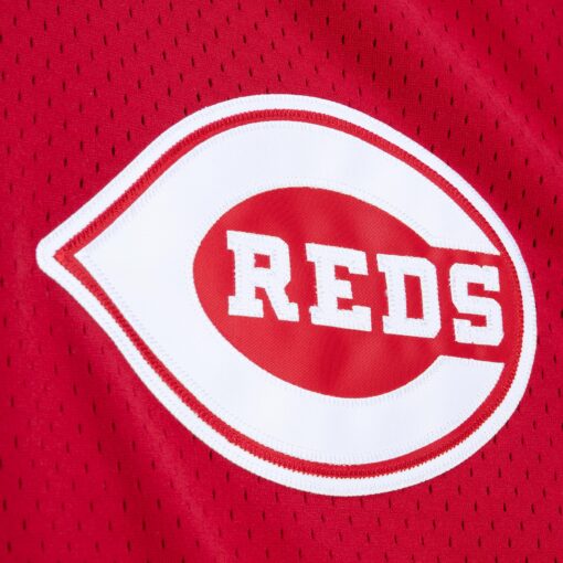Youth Cincinnati Reds Barry Larkin Mitchell & Ness Red Cooperstown Collection Mesh Batting Practice Jersey - Image 4
