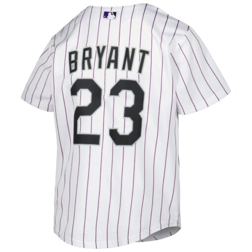 Youth Colorado Rockies Kris Bryant White Alternate Player Jersey - Image 3