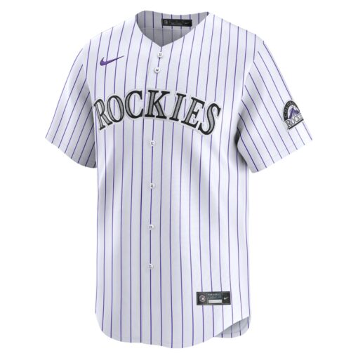 Youth Colorado Rockies White Home Limited Jersey - Image 2