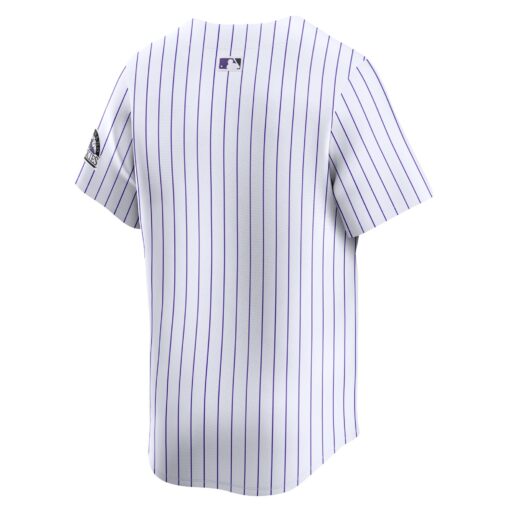 Youth Colorado Rockies White Home Limited Jersey - Image 3