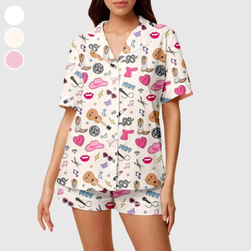 Pop Star Singer Satin Pajamas Set, Gift For Her, Silk Loungewear, Soft and Comfort Pajamas - Image 4