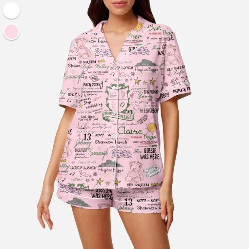 Boys Of Tommen Satin Pajamas Set For Mom, Tommen College Pajamas, Gift For Book Lover - Image 3