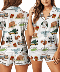 It's A Beaut Clark Christmas Vacation Satin Pajama Set For Women