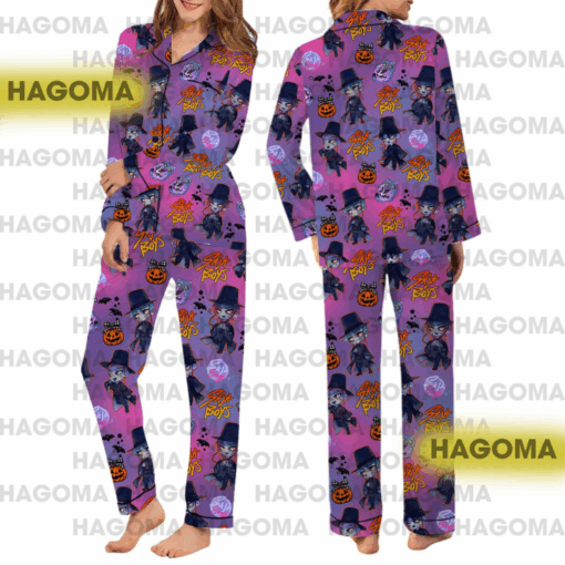 Kpop Saja Boys Halloween Satin Pajamas Set, Kpop Demon Hunters Women Pajama - Image 7