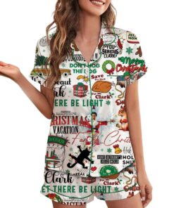 Alternative view of Griswold Christmas Satin Pajamas Set, Christmas Tree Farm Pajamas Set