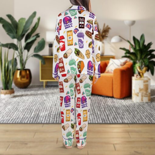 Taco Bell Pajamas Set For Women, Long Comfy Sleep, Comfort Pajama Set Gift - Image 4
