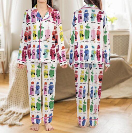 Queen Elizabeth II Rainbow Satin Pajama Set, Satin Pajamas For Women - Image 5