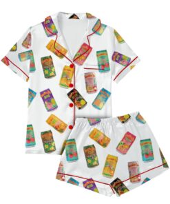 Alternative view of Hawaiian Drinks Satin Pajama Set For Women