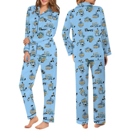 Demon Hunters Jinu’s Pet Derpy Tiger and Bird Satin Pajama Set - Image 6