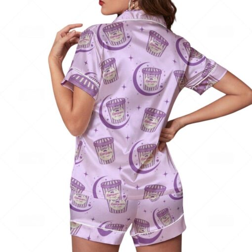 Moonbeam Ice Cream Music Tour Satin Pajamas Set, America Concert Tour Satin Pajamas Set - Image 3