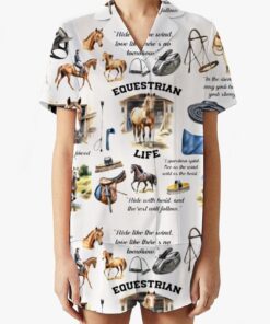 Alternative view of Equestrian Life Silky Satin Pajama Set