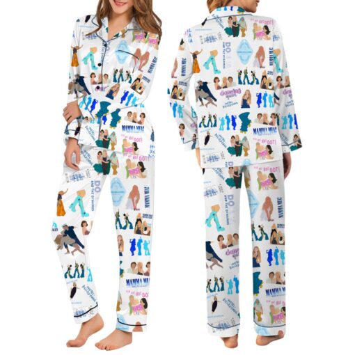 Mamma Mia Satin Pajama Set For Women - Image 4