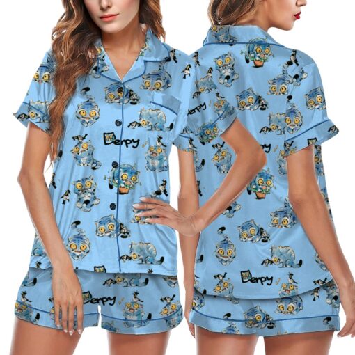 Demon Hunters Jinu’s Pet Derpy Tiger and Bird Satin Pajama Set - Image 4